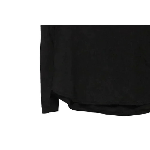 Habitat Clothes to Live In Sweater Size Medium Black Cowl Neck Stretch Buttons - Picture 10 of 12